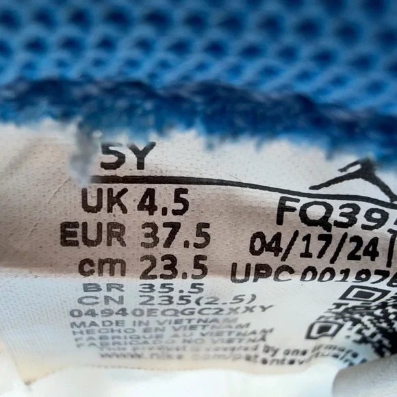 Nike Jordan Spizike Low GS UNC Kids Youth Women Casual Shoes Sneakers SZ 5Y - Picture 9 of 9